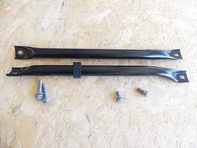 BMW Black Engine Compartment Support Bars (Left & Right Set) 51717184385 09-17 550i 740i 750i